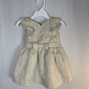 Osh Kosh B Gosh Girl's Sleeveless Dress Size 12 Month Gold  Holiday Christmas